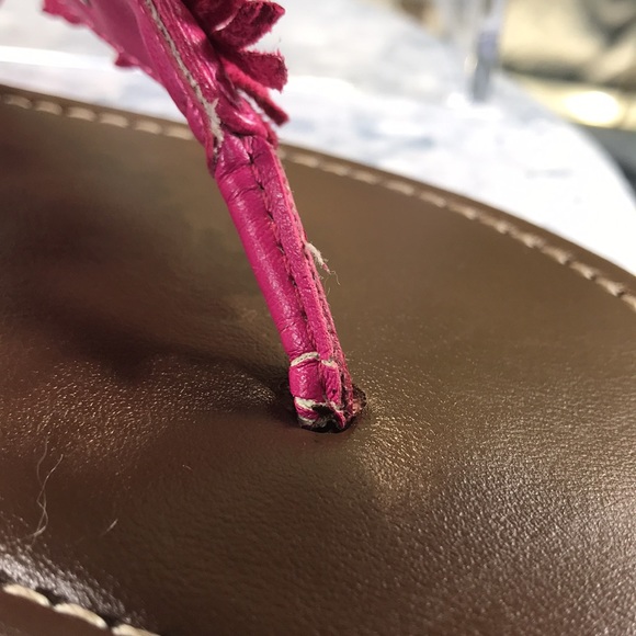 Montego Bay🌴Club Fuchsia Flower Thong Sandals Women’s 8 ☀️VGUC☀️ - Picture 9 of 9